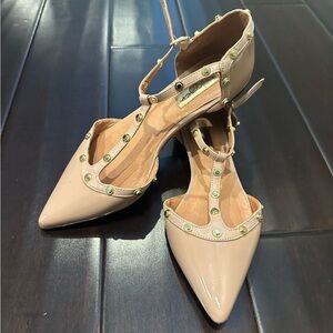 Halogen Olson Studded Flats size 6.5 pale pink